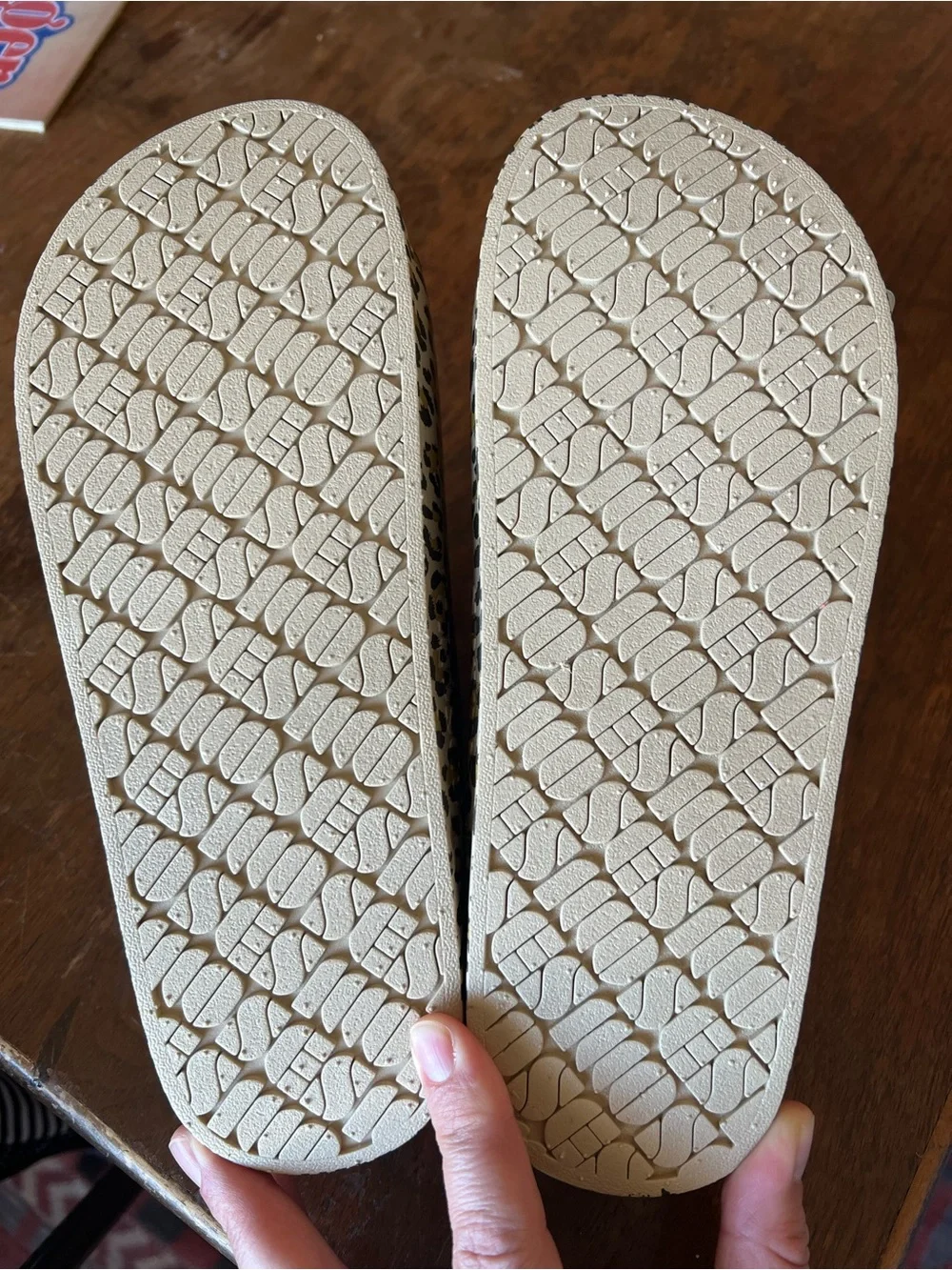 Moses Just Chill Leopard Print Slide Sandals